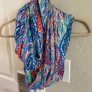 Lilly Pulitzer infinity scarf coral print